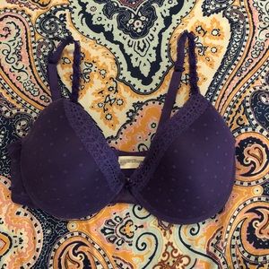 LAST CHANCE Lei Purple Ruffle Lace Bra Sz 36D
